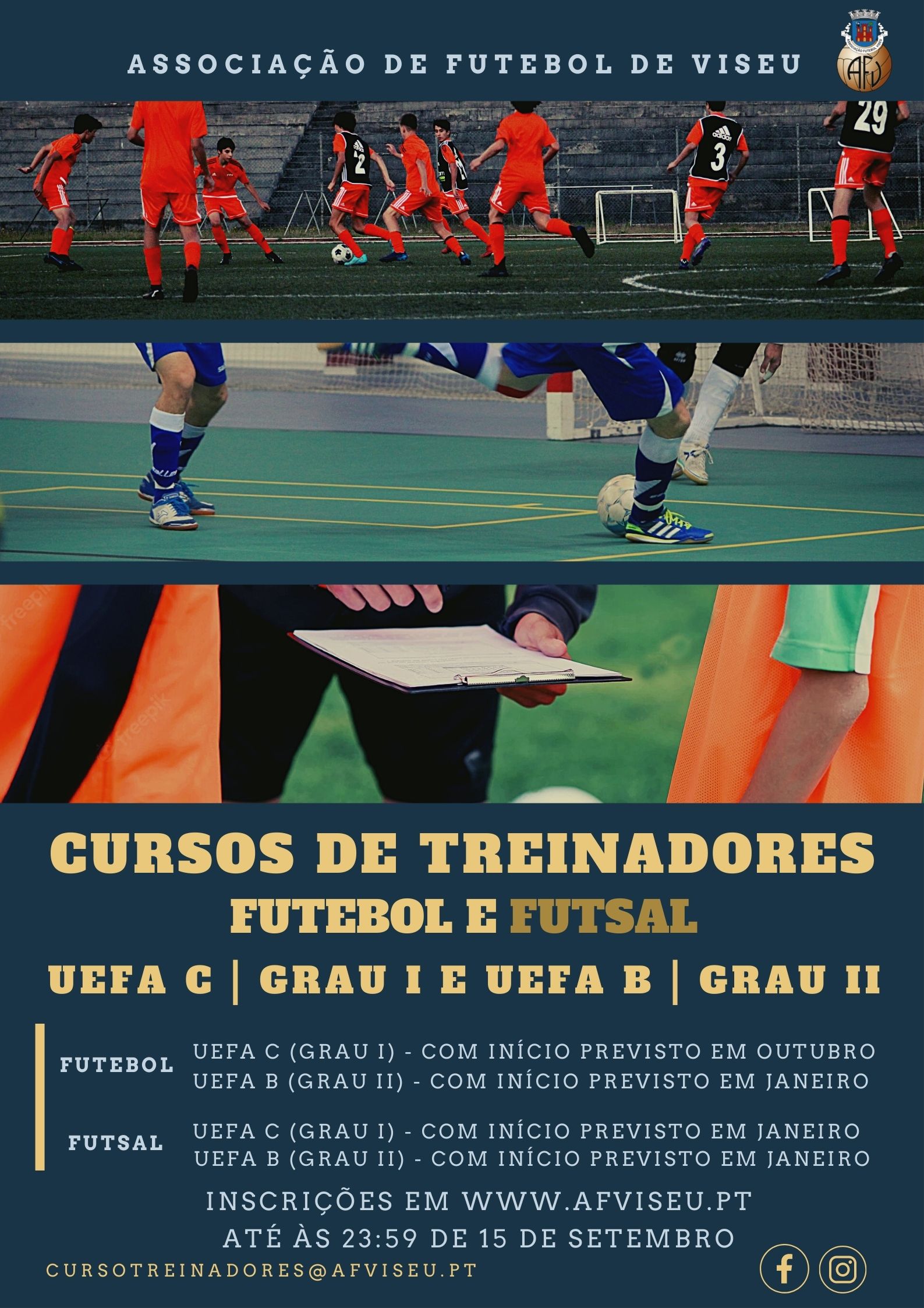 Candidaturas Abertas Para Cursos De Treinadores De Futsal E Futebol ...